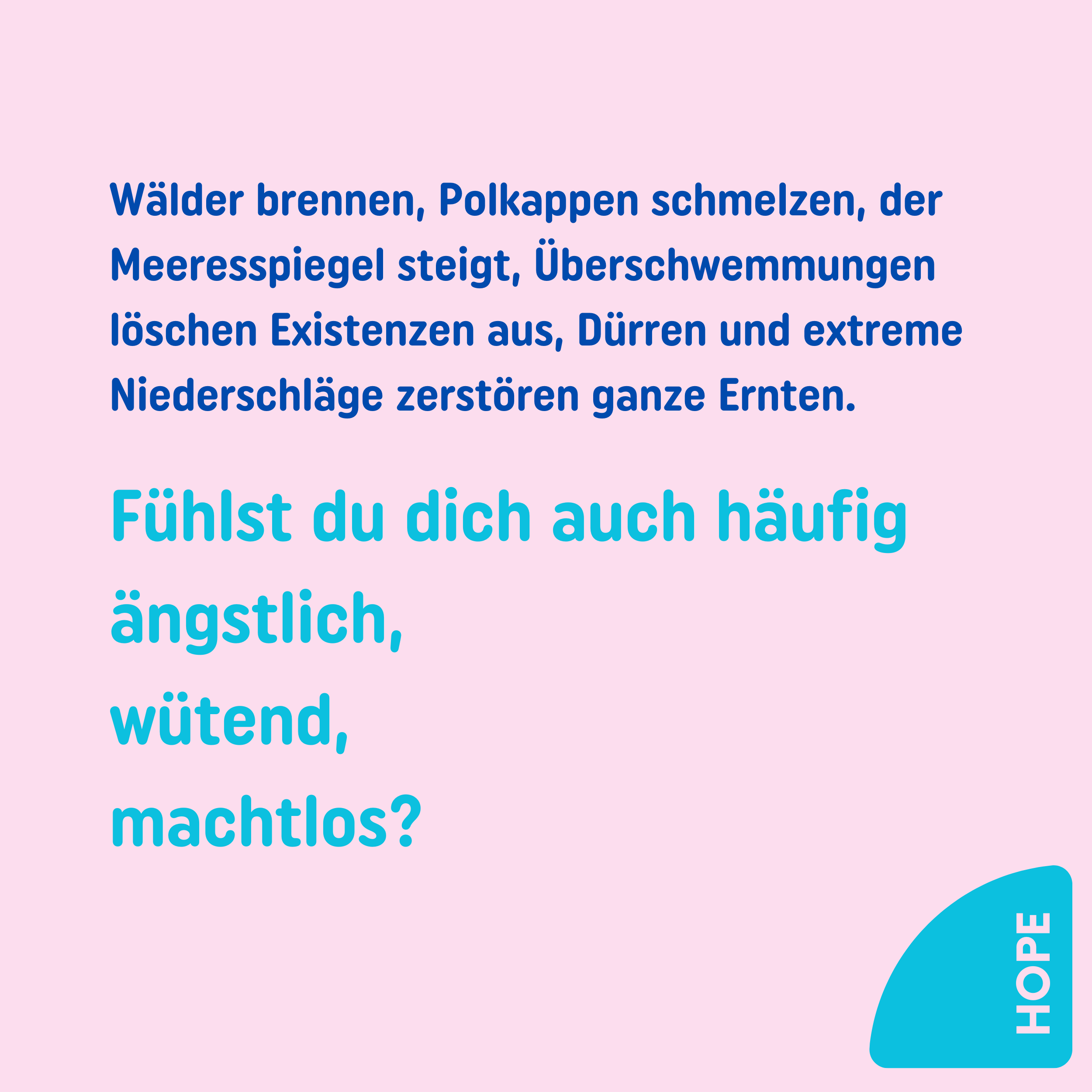 Wie können wir mit (klima-) Angst umgehen?