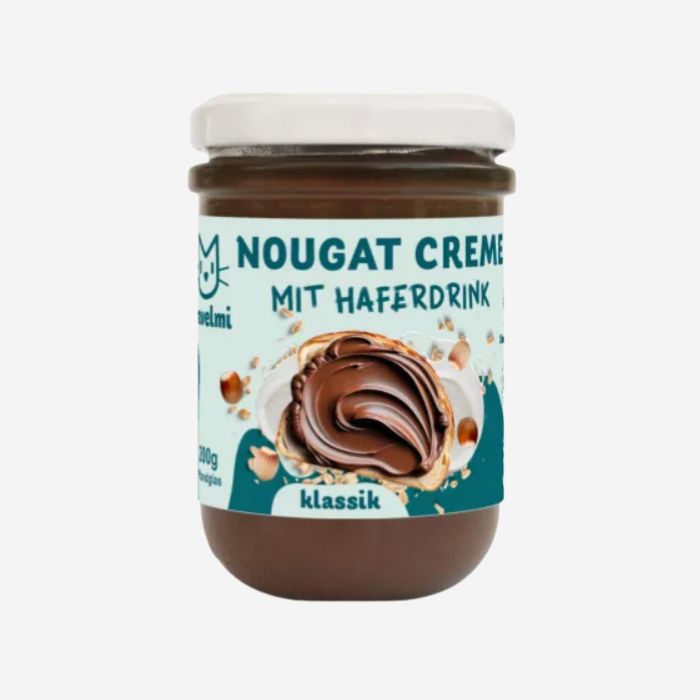 'Nutcracker' Organic Nut-Nougat Cream 250g in a returnable glass jar