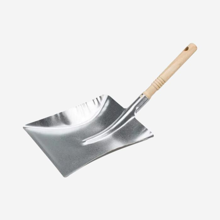 dustpan with wooden handle