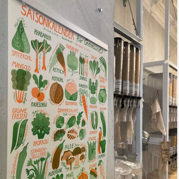 Saison Kalender für Gemüse von Mina Braun (limitierte Auflage)