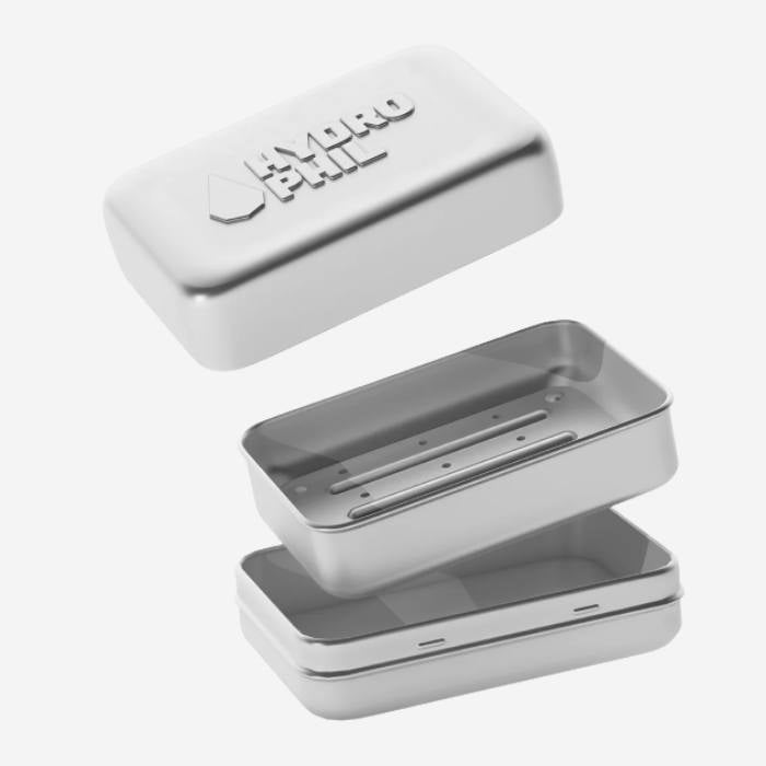 Seifendose mit Ablaufsieb von Hydrophil, rostfrei