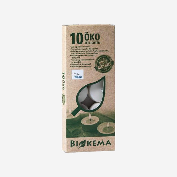Biokema Öko-Teelichter aus Biomasse - verschiedene Mengen