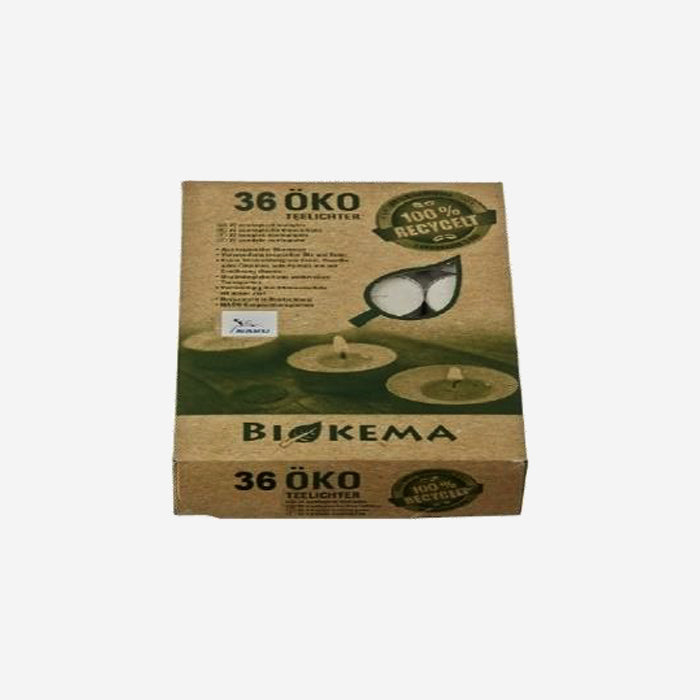 Biokema Öko-Teelichter aus Biomasse - verschiedene Mengen