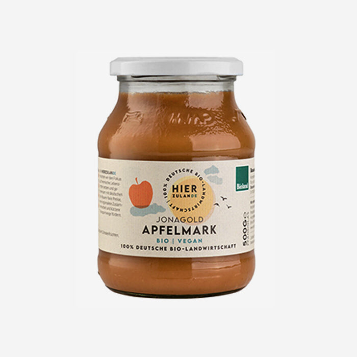 Organic apple puree Jonagold 500g, unsweetened, in a returnable glass jar