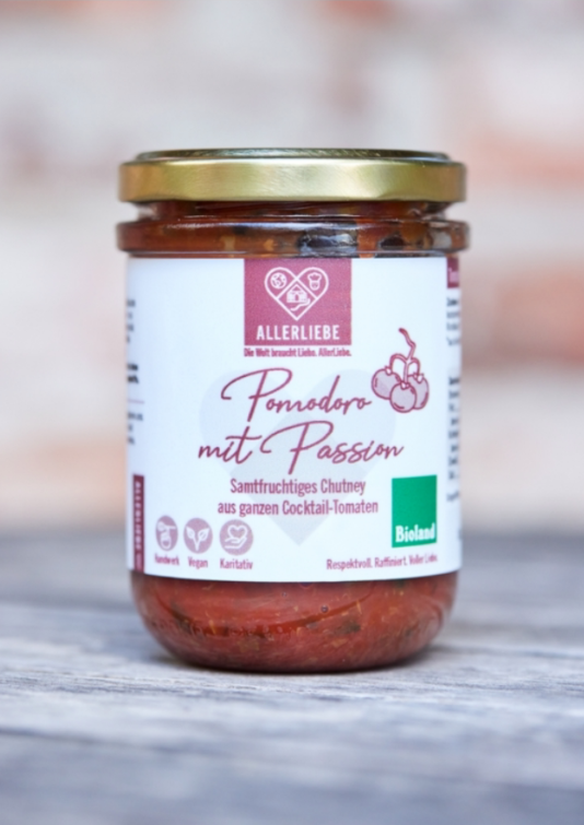 ALLER LIEBE Bio Saucen und  Chutneys im Pfandglas