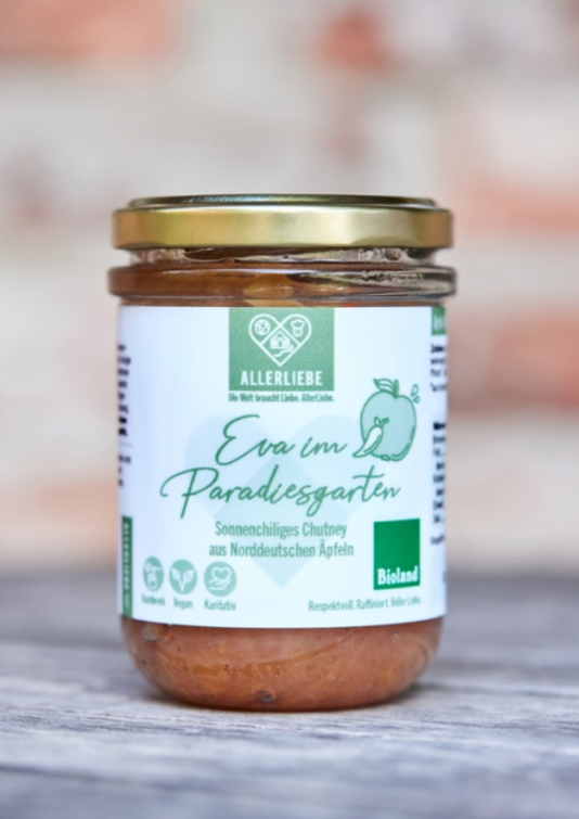 ALLER LIEBE Bio Saucen und  Chutneys im Pfandglas