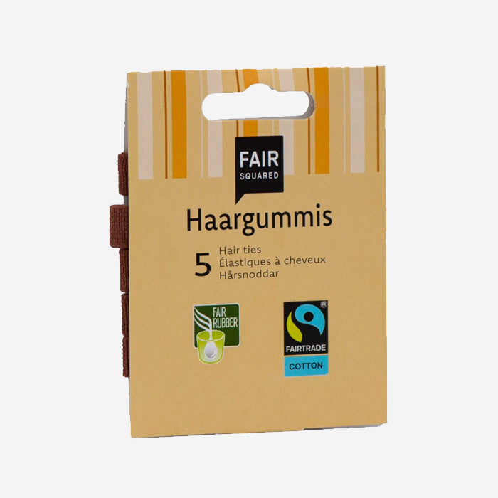 Haargummis 5er Pack – braun