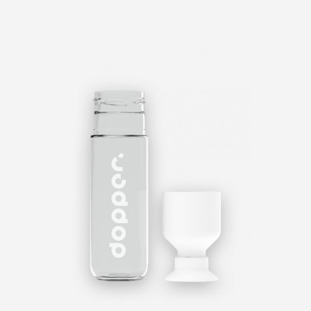 Glass drinking bottle from Dopper, 400ml