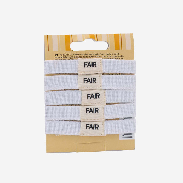 Haargummis 5er Pack – weiß