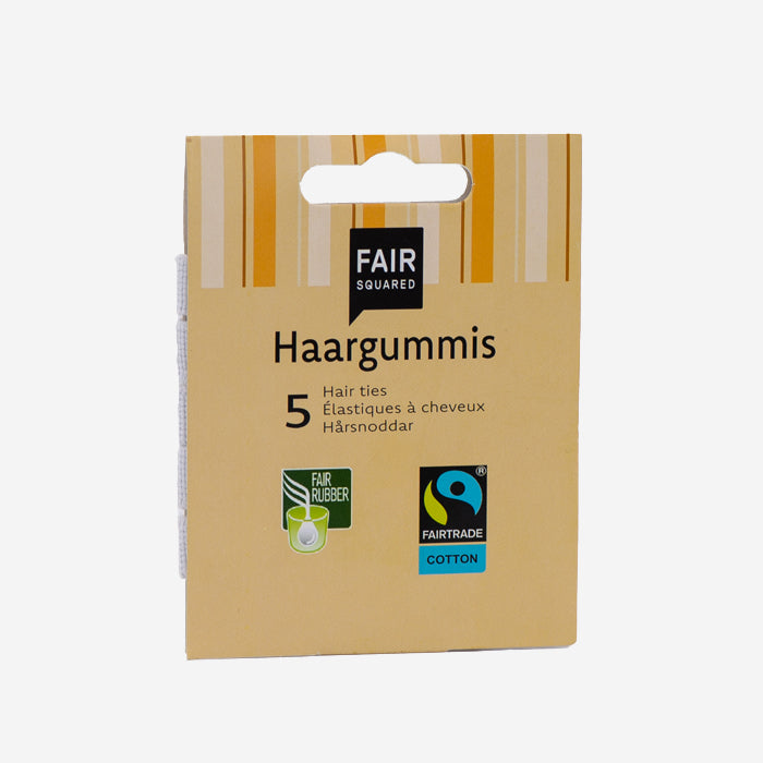 Haargummis 5er Pack – weiß