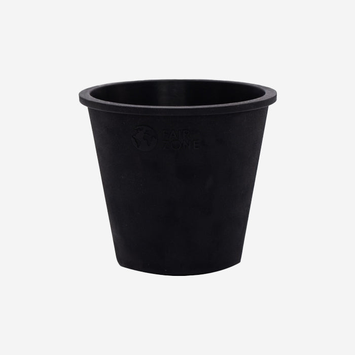 Pflanz- und Anzuchttöpfe aus Naturkautschuk, wahlweise mit Untersetzer