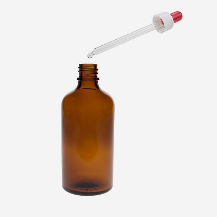 Glasflasche mit/ohne Sprühaufsatz, 100 ml braun