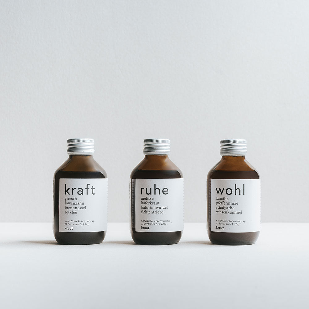 Natürliche Bio-Wildkräuterauszüge, 150ml – verschied. Varianten