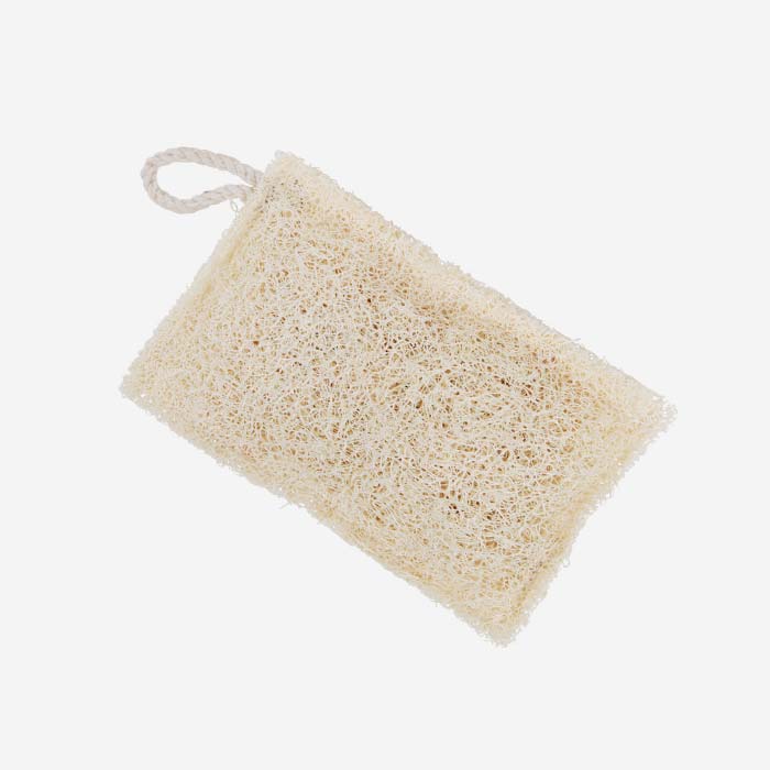 Plastic-free dishwashing sponge made of loofah