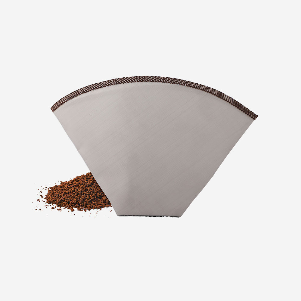foldable coffee filter made of stainless steel mesh - various sizes
