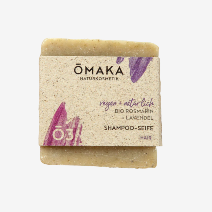 OMAKA Rosmarin Shampoo-Seife für schuppige Kopfhaut mit Babassuöl