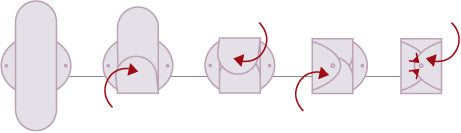 Cloth bandage with wings, black