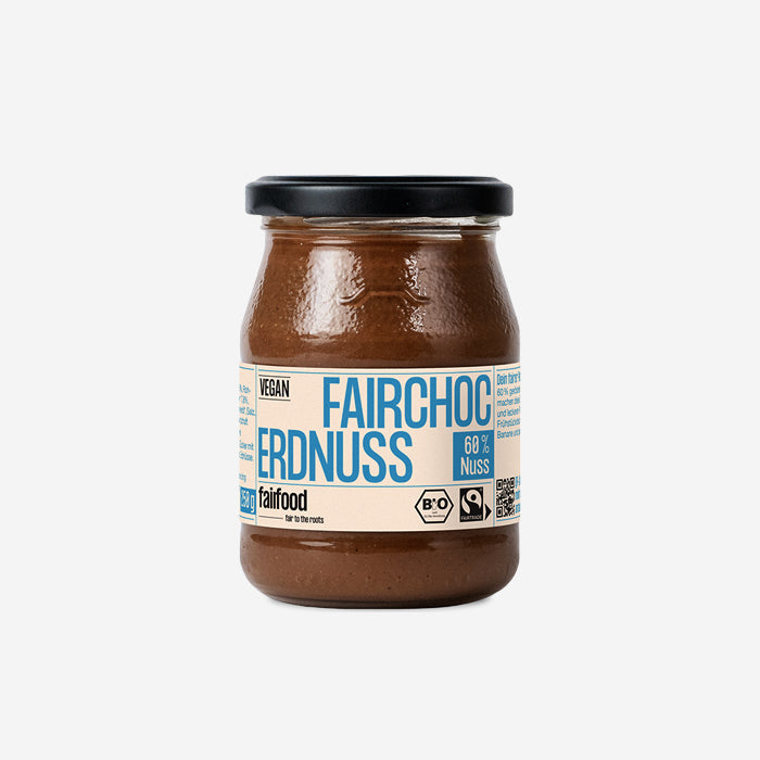 Bio Fairchoc Erdnuss-Schoko-Creme vegan 250g im Pfandglas