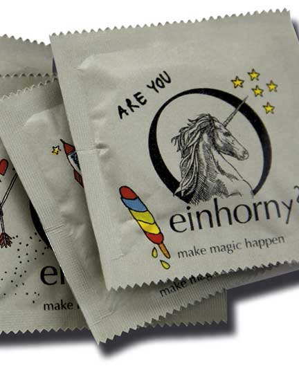 Einhorn Kondome, 7 Stk. - verschied. Motive