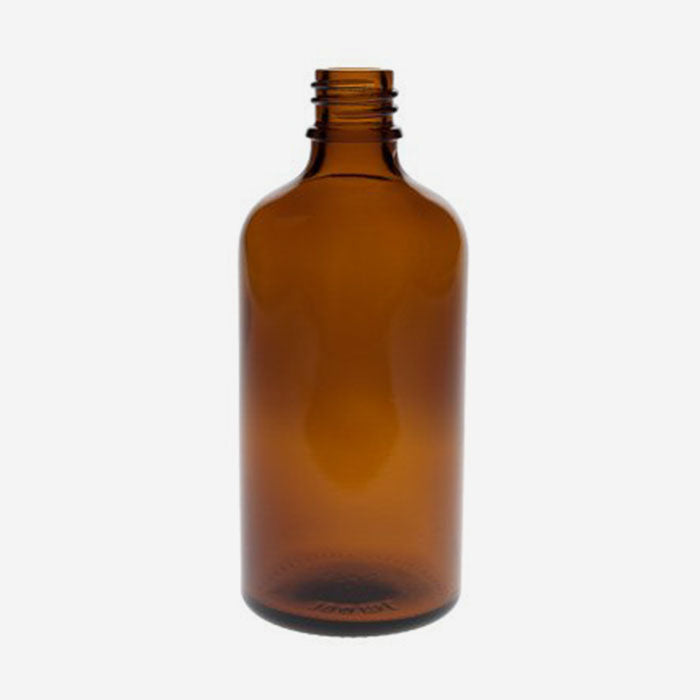 Glasflasche mit/ohne Sprühaufsatz, 100 ml braun