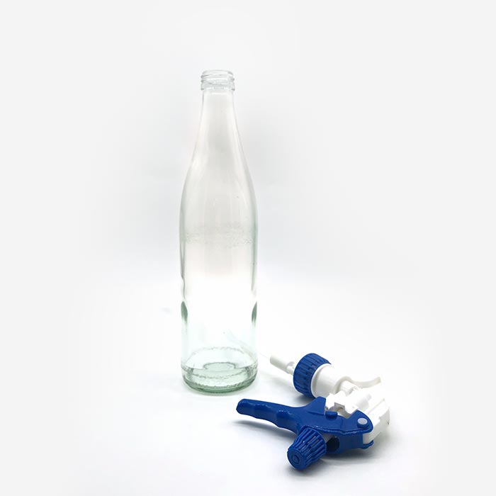 Glass spray bottle for cleaning tabs, 500 ml
