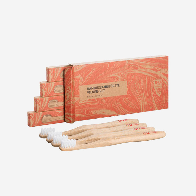 OU 4-er Pack Zahnbürsten medium