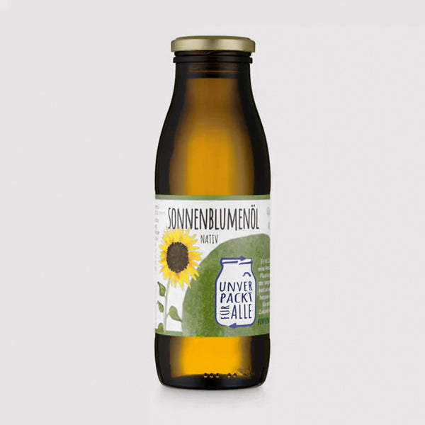 Bio Sonnenblumenöl 500ml in der Pfandflasche