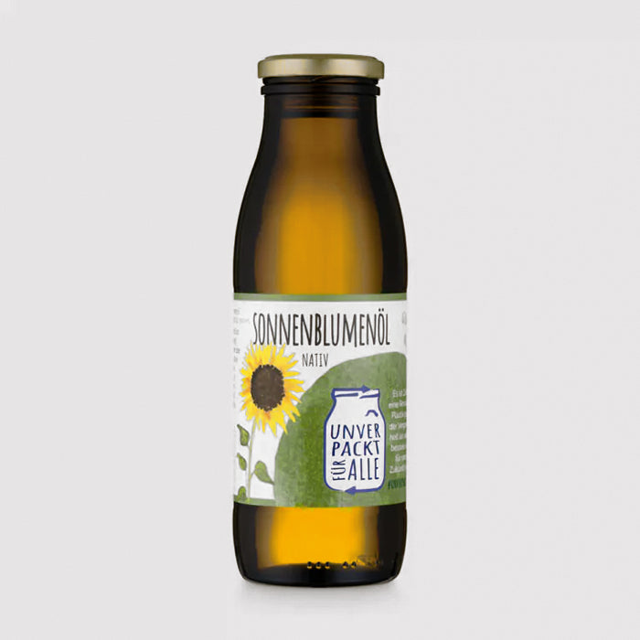 Bio Sonnenblumenöl 500ml in der Pfandflasche